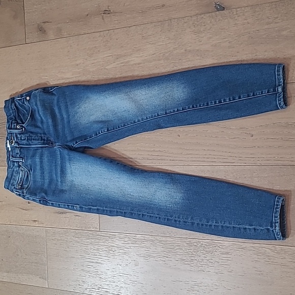 Good American Jeans Women's sz 4/27 Good Leg Crop Mid Rise Indigo Denim Jeans - Picture 2 of 14